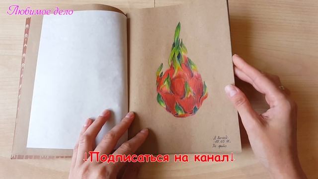 Обзор крафт-блокнота (мои рисунки цветными карандашами) 1 часть смотреть онлайн