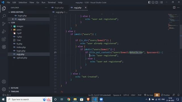 Registration Login And Session Using File System PHP In Hindi || CSRIT India || смотреть онлайн