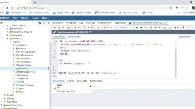 Funções no banco de dados (PostgreSql) e como debugar uma. смотреть онлайн
