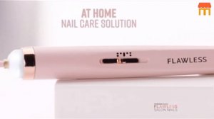 Flawless Salon Nails Kit, Finishing Touch, Electronic Nail File Manicure and Pedicure Tool