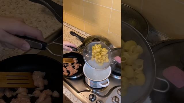 макароны с курицей в сливочном соусе? #рецепты#буднистудента#готовимдома