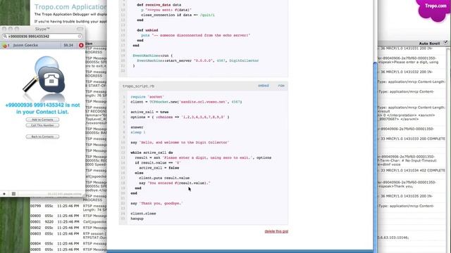 Using Persistent Sockets in Tropo.com Applications смотреть онлайн