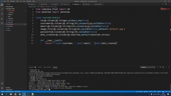 #8 Python Flask Tutorial - Flask SQLAlchemy Tutorial - Creating Database in 3 Steps with SQLite