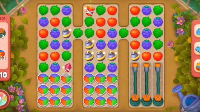 сложный уровень 14201 в Gardenscapes #gardenscapes #puzzle#головоломки #игра #game смотреть онлайн