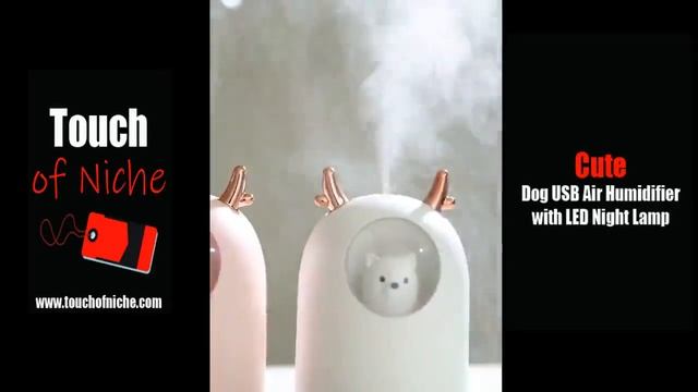 Cute Dog USB Air Humidifier with LED Night Lamp смотреть онлайн