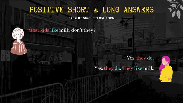 Present Simple Tense "forms" (short answers) смотреть онлайн