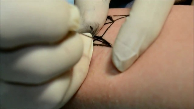 Hand poke tattoo (stick and poke) by Тату салон "Чернильное Сердце" смотреть онлайн