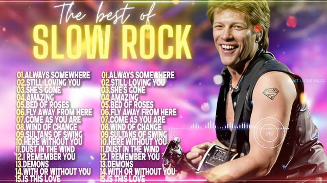 Bon Jovi, Scorpions, Aerosmith, White Lion, Led Zeppelin 🎸 Greatest Hits Slow Rock 70s,80s,90s смотреть онлайн