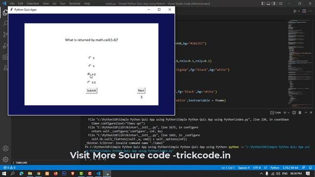 Python Quiz App using Python with Free Source Code | Quiz project in python with source code смотреть онлайн