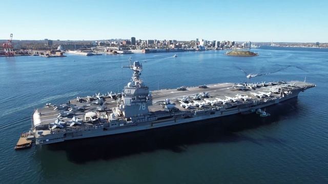 USS Gerald R. Ford visiting Halifax, NS смотреть онлайн