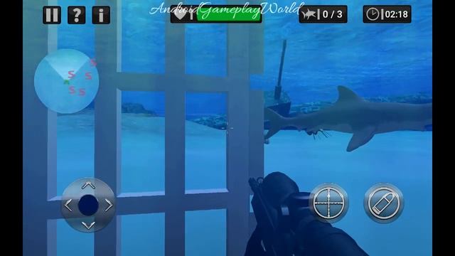 Underwater Shark Sniper Hunter Android Gameplay смотреть онлайн