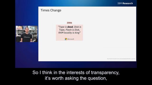 Why tape storage is gaining worldwide attention?（FUJIFILM and IBM Research presentation-Part1） смотреть онлайн
