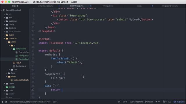 Tutorial Laravel + Vue.js Ajax File Upload #10 Komponen FormUpload dan Event Emiter смотреть онлайн