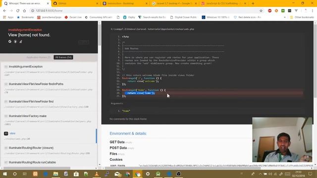 Laravel in Tamil Part 006 - Routes introduction using chrome dev tools смотреть онлайн