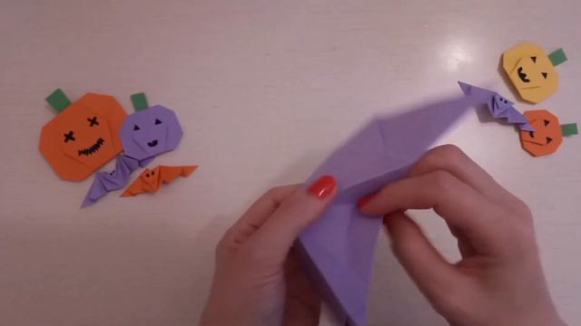 Halloween Bat Origami Tutorial! Easy, Spooky and Fast! Как сделать Оригами Летучую Мышь на Хэллоуин смотреть онлайн