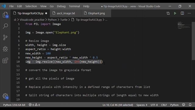 Convert picture to Text File - Python code смотреть онлайн