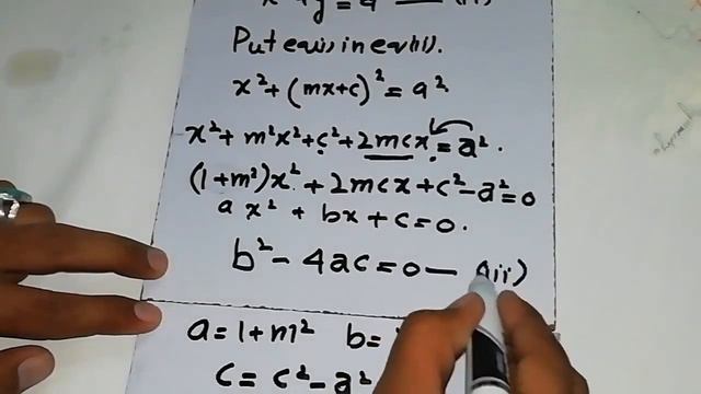 Prove a2(1 + m2) = c2 II Condition of tangency смотреть онлайн