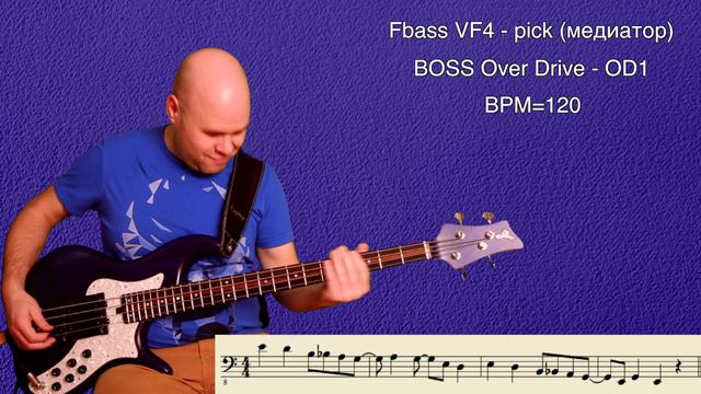 Bass Riff of the week#21 - pick, overdrive // бас гитара - уроки смотреть онлайн