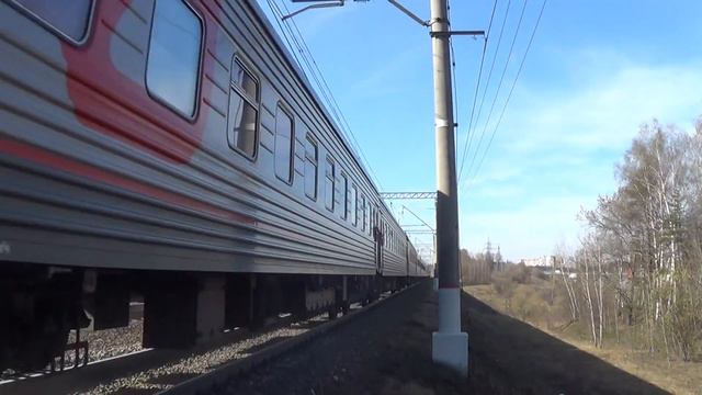 Электровоз ЭП2К-405 с пассажирским поездом №131 Москва - Орск смотреть онлайн