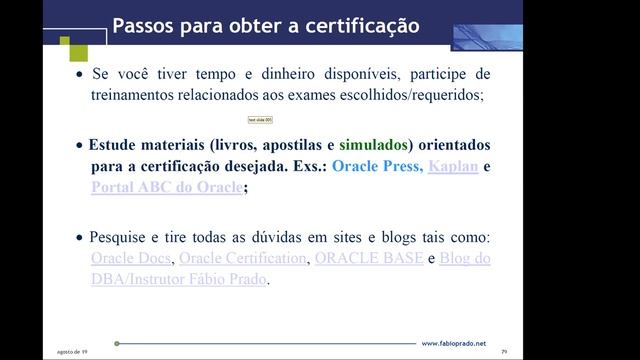 "Como Obter a Sua Certificação em Banco de Dados Oracle" 12c e 2019 смотреть онлайн