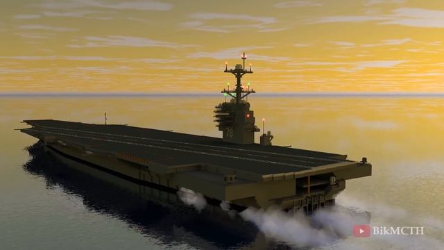 USS Gerald R. Ford (CVN-78) in Minecraft смотреть онлайн