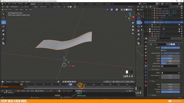 5 Ways how to add WATER | Blender 2.91 BEGINNER Tutorial | Fish Tank смотреть онлайн