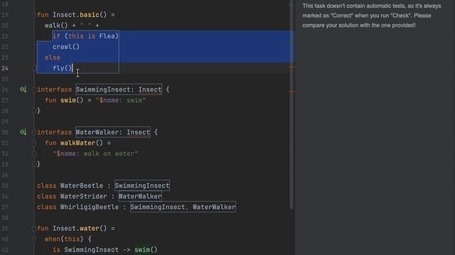Kotlin - type checking insects programming смотреть онлайн