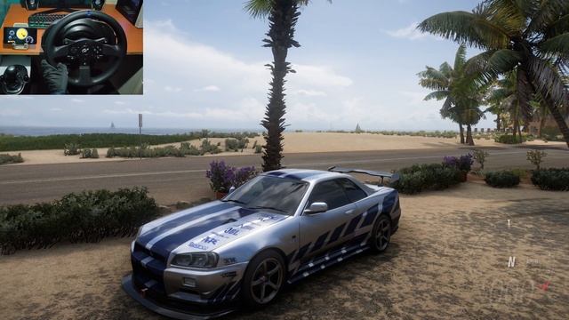 Rebuilding Nissan Skyline R34 (Paul Walker) - Forza Horizon 5 | Steering Wheel Gameplay смотреть онлайн