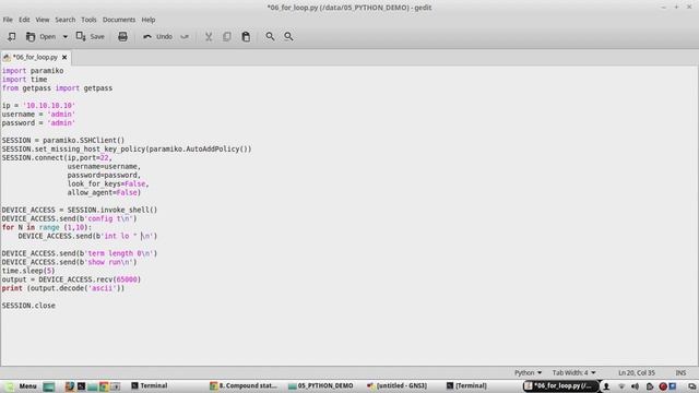 Python learning for Network Engineers | Part 09 | 'for' loops for creating list of interfaces смотреть онлайн