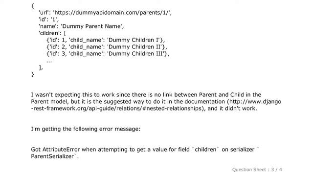 Django : Django Rest Framework Serializer Relations: How to get list of all child objects in parent смотреть онлайн