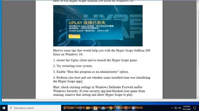 Fix Hyper Scape Saffron-209 Error on Windows 10 смотреть онлайн