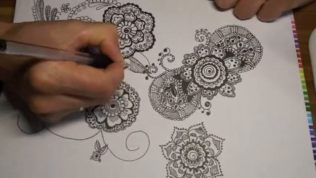 2 .Как нарисовать .  Нарисуй весь мир .Мандала зентагле.Mandala Zentangle.