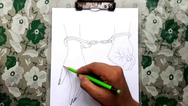 Two Hands Tied to the Bond of Love / Holding Hands Pencil Sketch смотреть онлайн
