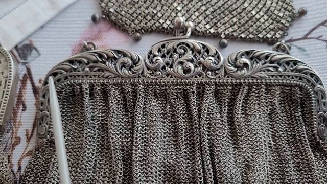 Антикварные сумочки из серебра - Mesh Purses.