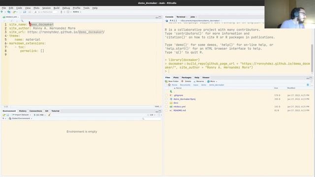 Crear páginas web con Rmarkdown, MkDocs y GitHub pages: una alternativa para documentación. смотреть онлайн