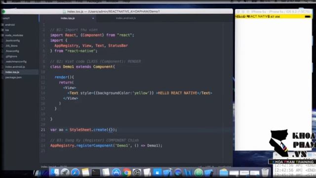 Bài 7: STYLESHEET Phần 1 - Lập Trình REACT NATIVE Tại Khoa Phạm смотреть онлайн