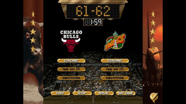 NBA Live 96 (PC) (Bulls vs Supersonics) (November 26th 1995) смотреть онлайн