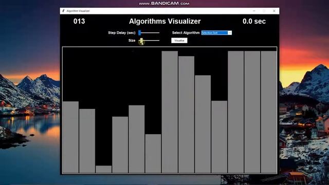 Selection sort visualizaition using Python3 and Tkinter смотреть онлайн