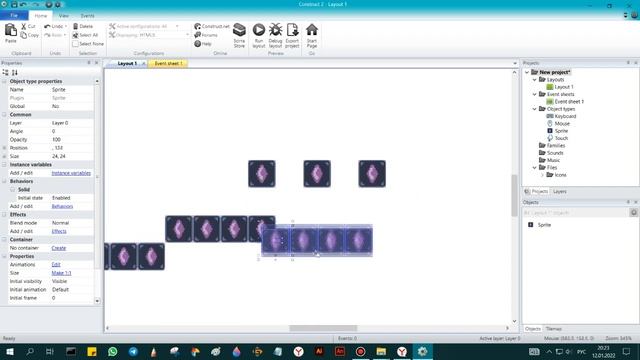 Construct 2. Разрабатываем пиксельный платформер. Урок 1 - фон, платформы, знакомство. смотреть онлайн