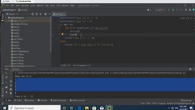 Bai14: Vòng lặp for, continue, break - Tự học lập trình python смотреть онлайн