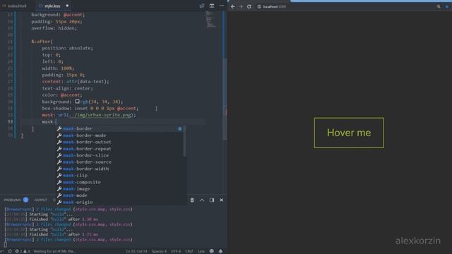 Button Hover Effect | Using CSS Masks смотреть онлайн