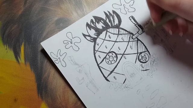 Drawing SpongeBob Squarepants / как нарисовать губка боб квадратные штаны линером / how to draw смотреть онлайн