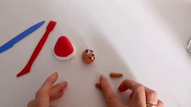 Лепим зайца - Деда мороза из воздушного пластилина. Простая лепка для детей. #лепкадлядетей смотреть онлайн