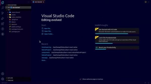 React Native setup on visual studio code | expo app | expo cli