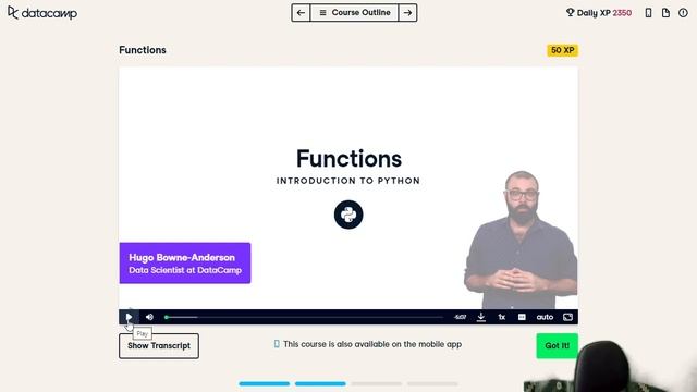 Complete Walkthrough : Introduction to Python: Datacamp : 2020 смотреть онлайн