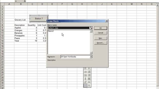 Excel 2003: How to create a macro button in excel смотреть онлайн