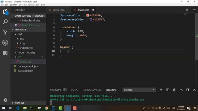 3 - ( Design Template HTML 5 - Sass ) Header Section смотреть онлайн