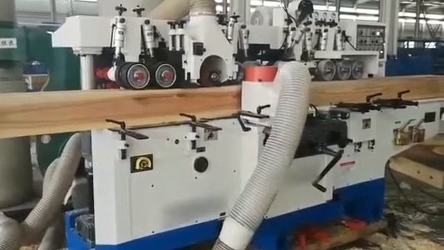 4х сторонний станок QUADRO 420 BIG. Профилирование строительного бруса. Станок Квадро смотреть онлайн