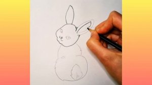 Как нарисовать КРОЛИКА! Нарисовать ЗАЙЧИКА. Нарисовать ПАСХАЛЬНОГО КРОЛИКА. РИСУНОК НА ПАСХУ.