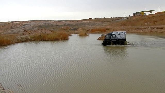 Вездеход Шерп (Sherp) прервал рыбалку | Тест драйв в Астане смотреть онлайн